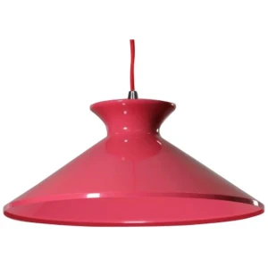 Belina Classic Metal Cone Cord Drop Pendant Light Lamp - Rose Red