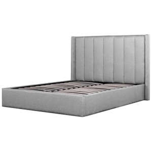 Betsy Fabric Queen Bed Frame - Pearl Grey with Storage by Interior Secrets - AfterPay Available