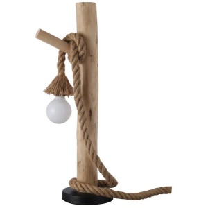 Birk Minimalist Wood Hanger Table Lamp Light Natural