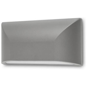 Bloc Modern Wall Lamp Light Polycarbonate Silver Opal