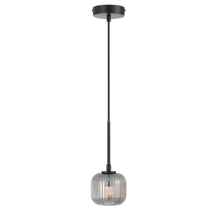 Bobo Modern Pendant Hanging Lamp Light Glass Metal Black Smoke Matte