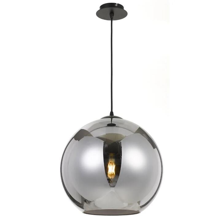 Bondi Modern Pendant Hanging Lamp Light Glass Metal Black Smoke