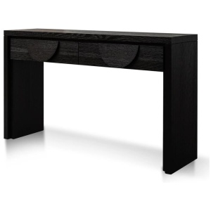 Bonnie 140cm Wooden Console Table with Drawers - Textured Espresso Black by Interior Secrets - AfterPay Available
