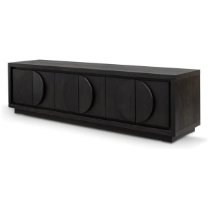 Bonnie 2m Wooden TV Entertainment Unit - Textured Espresso Black by Interior Secrets - AfterPay Available