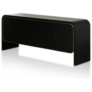 Boran 2m Buffet Unit - Textured Espresso Black by Interior Secrets - AfterPay Available