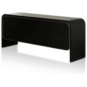 Boran 2m Buffet Unit - Textured Espresso Black by Interior Secrets - AfterPay Available