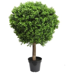 Boxwood Ball Artificial Fake Plant Decorative 95cm In Pot - Green