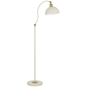 Brevik Modern Standing Floor Lamp Light Metal Beige Satin