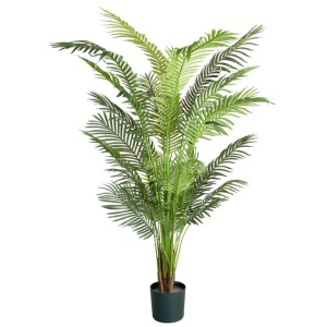 Bright Green Areca Palm Tree Artificial Fake Plant Decorative 183cm In Pot - Green