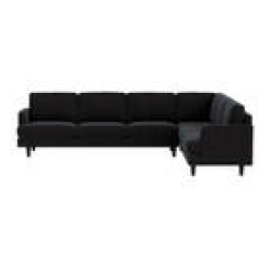 Brighton 6 Seater Modular Corner Sofa Black