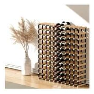 Brio Wine Rack 120 Bottle Pine Brown Large