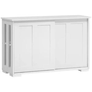 Buffet Sideboard Cabinet White Doors Storage Shelf Cupboard Hallway Table White