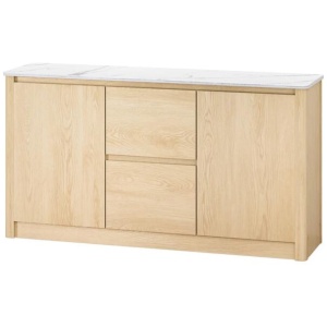 Buffet Sideboard Marble Style Tabletop - Pine
