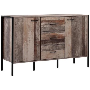 Buffet Sideboard Storage Cabinet Industrial Rustic Wooden