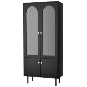 Buffet Unit Sideboard Cupboard Storage Cabinet Black