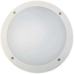Bulkhead Wall Light Lamp 12W Round White 4000K IP66 OD300mm 800LM