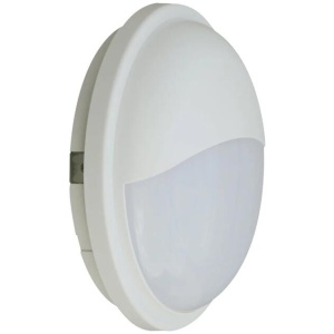 Bulkhead Wall Light Lamp 20W Round White 5000K IP65 OD225mm Eyelid 1600LM
