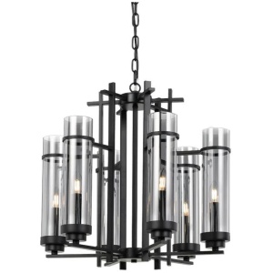 Burgess Contemporary Pendant Hanging Lamp Light Glass Metal Black Smoke