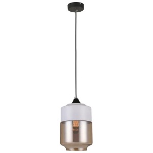 CASA Pendant Lamp Light Interior ES White with Amber Glass Jar OD180mm