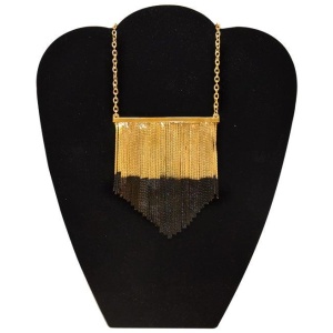 CC Skye Cocktail Fringe Necklace in Gold/Black by CC Skye for Women - 1 Pc Necklace