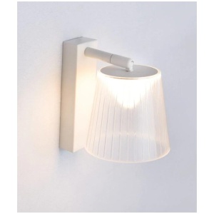 CHESTER Wall Light Interior Surface Mounted Adjustable 6W Slant Clear PS Shade 3000K with White 402LM