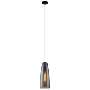 CHUVA Pendant Lamp Light Interior ES Smoke Black Glass Ellipse with Rain Drop OD135mm
