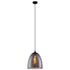 CHUVA Pendant Lamp Light Interior ES Smoke Black Glass Ellipse with Raindrop OD250mm