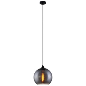 CHUVA Pendant Lamp Light Interior ES Smoke Black (Glass) Wine Glass with Raindrop OD250mm