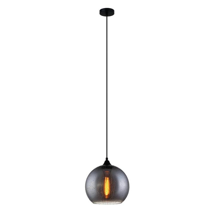 CHUVA Pendant Lamp Light Interior ES Smoke Black (Glass) Wine Glass with Raindrop OD250mm