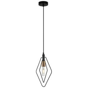 CONTOUR Pendant Lamp Light Interior ES Black Diamond with Antique Brass Highlight OD210mm