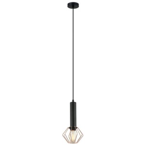 CORAZON Pendant Lamp Light Interior ES Matte Black with Copper Cage Diamond OD150mm