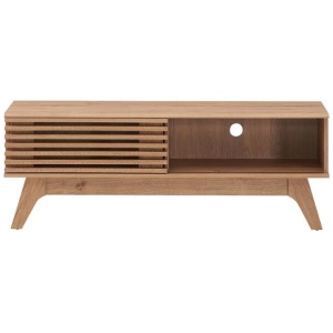 Camille Wooden Lowline Entertainment Unit TV Stand 120cm W/ 1-Door - Oak