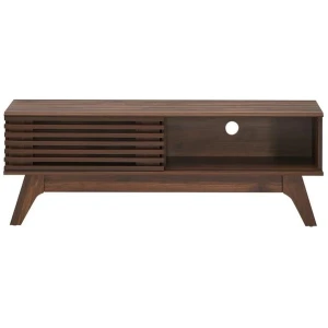 Camille Wooden Lowline Entertainment Unit TV Stand 120cm W/ 1-Door - Walnut