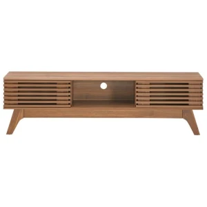 Camille Wooden Lowline Entertainment Unit TV Stand 150cm - Oak