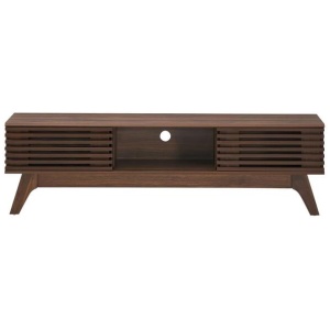 Camille Wooden Lowline Entertainment Unit TV Stand 150cm - Walnut
