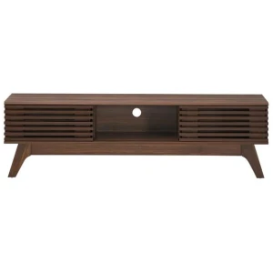 Camille Wooden Lowline Entertainment Unit TV Stand 150cm - Walnut