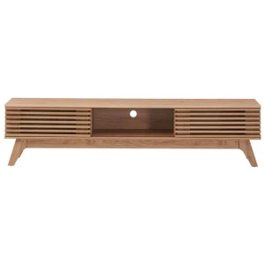 Camille Wooden Lowline Entertainment Unit TV Stand 180cm W/ 2-Doors - Oak