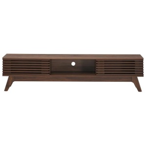 Camille Wooden Lowline Entertainment Unit TV Stand 180cm W/ 2-Doors - Walnut