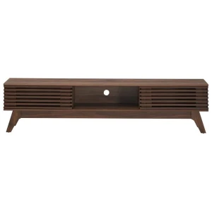 Camille Wooden Lowline Entertainment Unit TV Stand 180cm W/ 2-Doors - Walnut
