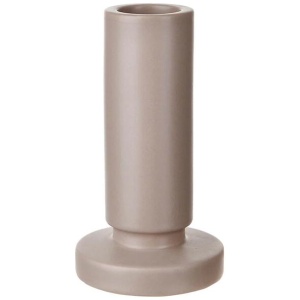 Candle Holder with Wedge Base & Matt Beige