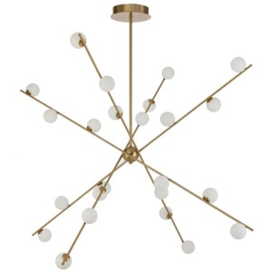 Captiva Contemporary Pendant Hanging Lamp Light Metal Glass Antique Gold Opal Matt Matte
