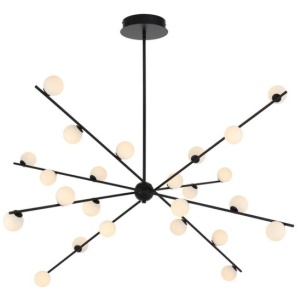 Captiva Contemporary Pendant Hanging Lamp Light Metal Glass Black Opal Matt Sand