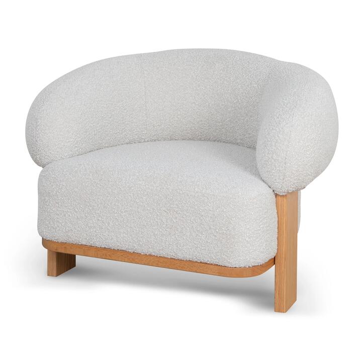 Careen Armchair - Off White Boucle by Interior Secrets - AfterPay Available