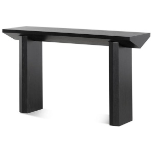 Carly 1.4m Oak Console Table - Black by Interior Secrets - AfterPay Available