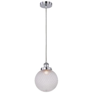 Carly Modern Glass Shade Pendant Lamp Light Small Chrome / Clear
