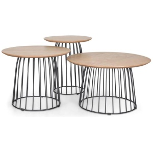 Carmella Side Table Set - Natural - Black by Interior Secrets - AfterPay Available