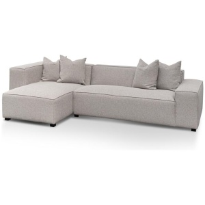 Casey 3 Seater Left Chaise Sofa - Sterling Sand by Interior Secrets - AfterPay Available