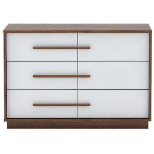 Cecilia Modern Scandinavian Dresser Unit Chest of 6-Drawers Storage Cabinet - Columbia/White