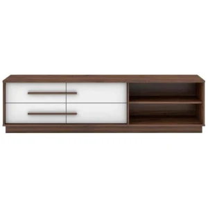 Cecilia Modern Scandinavian TV Stand Entertainment Unit 1.6m - Columbia/White