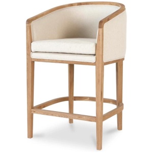 Chaney 65cm Natural Frame Bar Stool - Dawn Beige by Interior Secrets - AfterPay Available